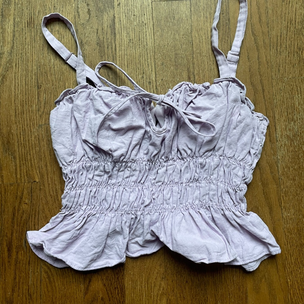 Kittenish Lilac Ruched Camisole